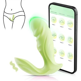 App-Controlled Wearable Vibrator for Women - Discreet, Powerful Green Adult Sex Toy