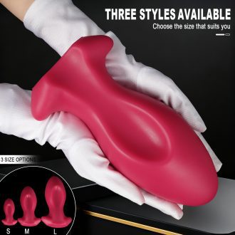 Dragon Egg Silicone Butt Plug - Easy Insert Grooved Dildo for Adult Pleasure