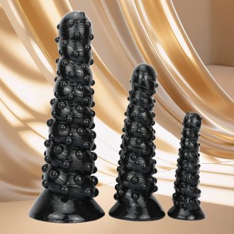 Jumbo Suction Cup G-Spot Butt Plug with Beads - Extra Large Anal Dilator