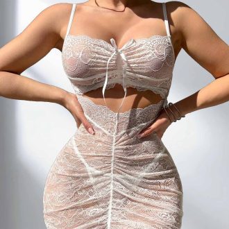 Lace Hollow-Out Camisole Sheath Lingerie - Sexy Slim Temptation