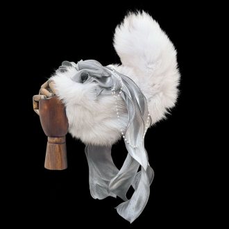 Voice-Controlled Silver Fox Tail Butt Plug with Bow and Bell