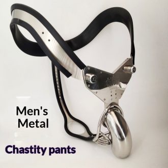 Turtle Chastity Belt for Men - Stainless Steel T-Shaped Penis Cage Lock