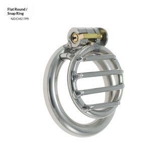 Stainless steel hollow flat short breathable chastity lock