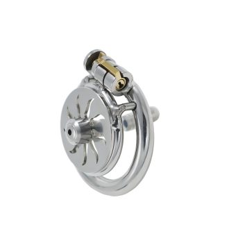 Interesting Stainless Steel Chastity Lock with Tube Flat CB Chastity Penis Cage Adult Toy Wearing Men