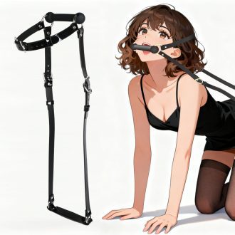 Adjustable Horse Harness Mouthpiece Traction Ball for Adult Play