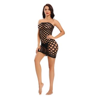 Plus Size Sexy Mesh Hip Skirt & Stockings Set