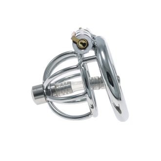 Metal Hemisphere Chastity Cage for Men - Secure Adult Sex Toy