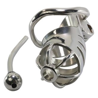 Stainless Steel Male Chastity Lock Bird Tease Training Device