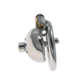 Stainless Steel Pot Lid Cage Chastity Lock CB3000 for Men