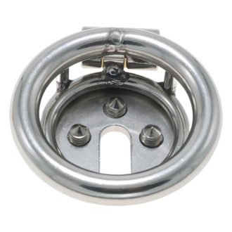 Stainless Steel Flat Chastity Lock Cage for Men