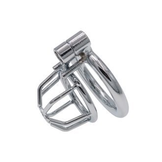 Metal Birdcage Chastity Device for Men - Small Grid Male Lock