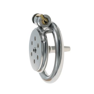 Funny Stainless Steel Flat CB Lock Penis Cage for Men's Chastity Wear