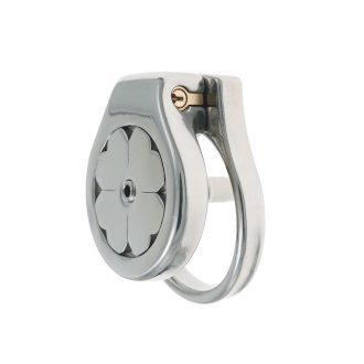 Stainless Steel Thickened Flat Chastity Cage for Men's Daily Wear