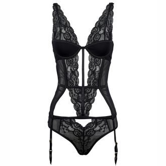 Russian Steel Ring Lace Hollow Backless Low Waist Sexy Briefs Bra