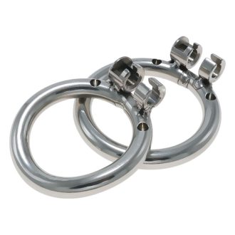 Stainless Steel Chastity Lock with Snap Ring & Multiple Rings for Secure Play