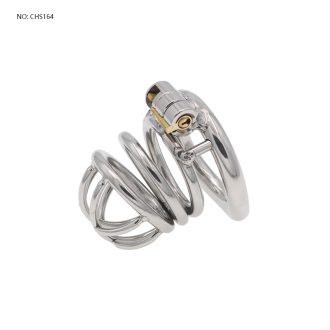 Genuine Stainless Steel Chastity Lock with Penis Cage Chastity Device Men's Cut Sex Toys Adult Products