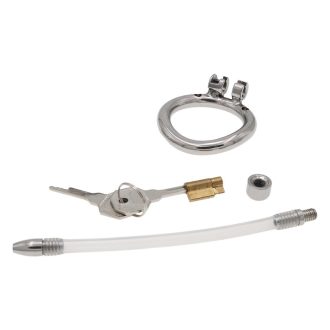 Funny Stainless Steel Male Chastity Cage Lock Alternative Adult Restraint