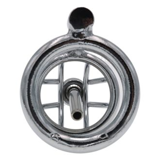 Metal Penis Cage Chastity Lock with Catheter for Men - Discreet Adult Restraint Toy