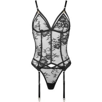 Sexy Lace Garter Thong Shapewear with Steel Ring