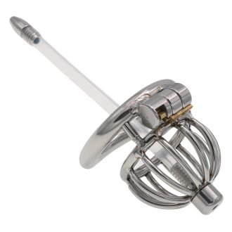 Colorful Stainless Steel Short Chastity Ball Penis Cage Chastity Lock Adult Sex Products Sex Toy Hair