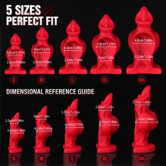New grooved easy-to-insert dog penis extra large soft silicone expansion anal plug