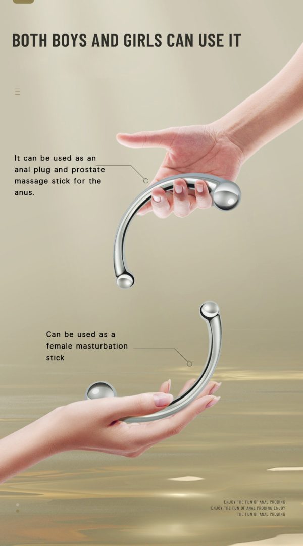 Double-ended metal anal plug (20/30/25/38mm) - Image 3