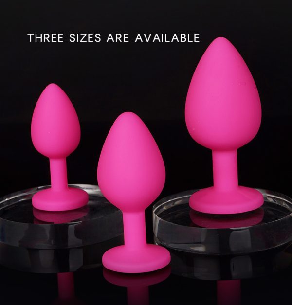 Pink silicone anal plug (27/32/40mm)