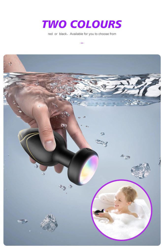 Wireless remote control colorful luminous and vibrating silicone anal plug - Image 10