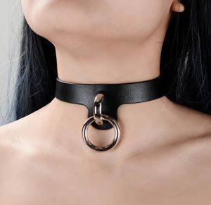 Genuine Leather Erotic Training Collar - Premium Adult Play Restraint