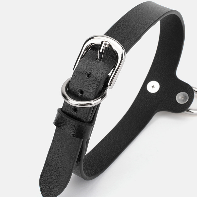 SM Genuine leather erotic training collar - Image 4