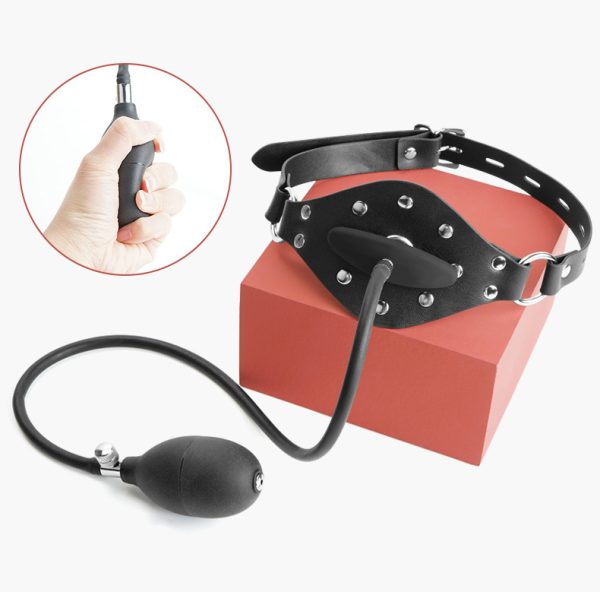 Silicone inflatable gag