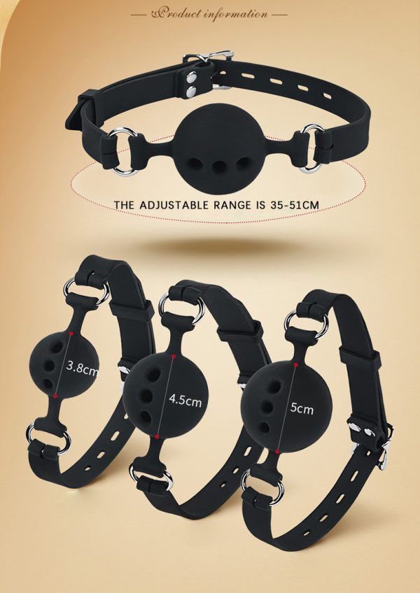 Women's deep throat ball gag (38mm/45mm/50mm) - Image 4