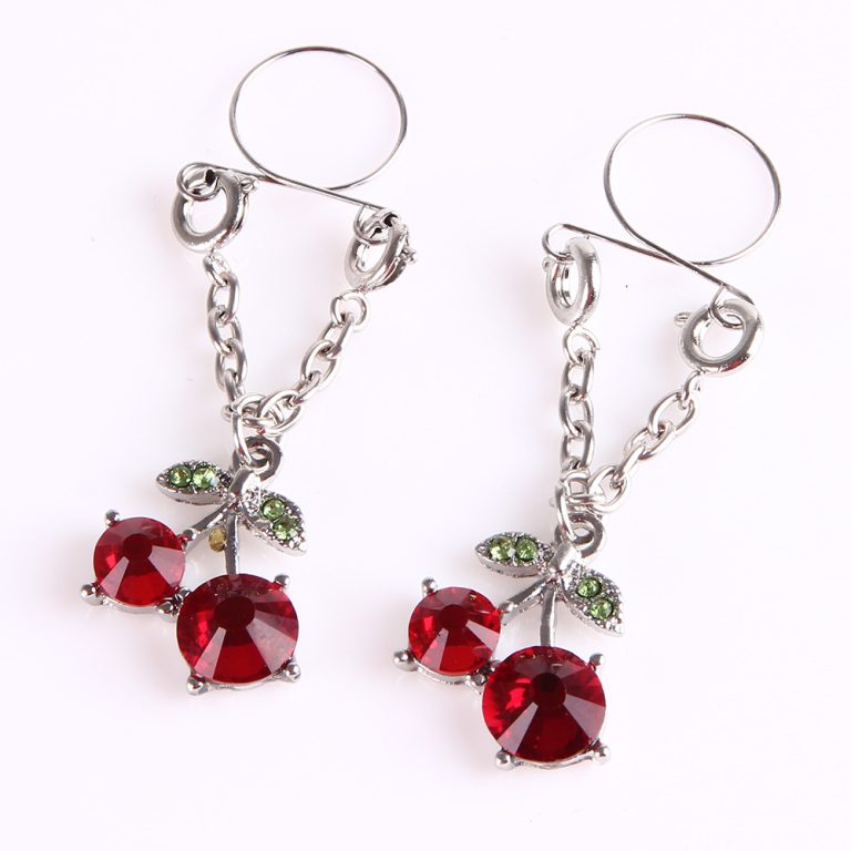 Stainless steel puncture-free cherry-shaped nipple nails