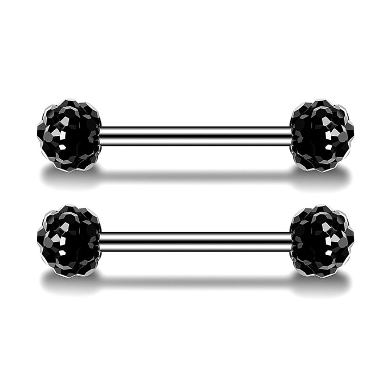 Stainless steel diamond-encrusted tongue nails (breast nails, ear nails, nose nails) - Image 9
