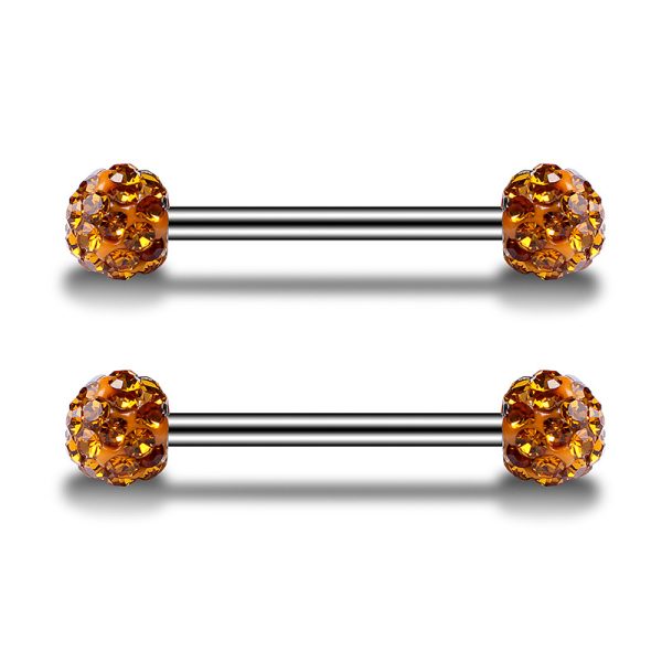 Stainless steel diamond-encrusted tongue nails (breast nails, ear nails, nose nails) - Image 14
