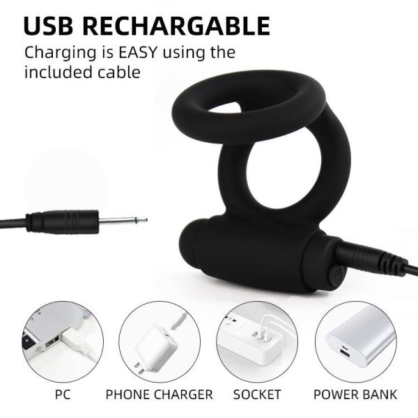 Multi-use remote control vibrating silicone lock ring - Image 3