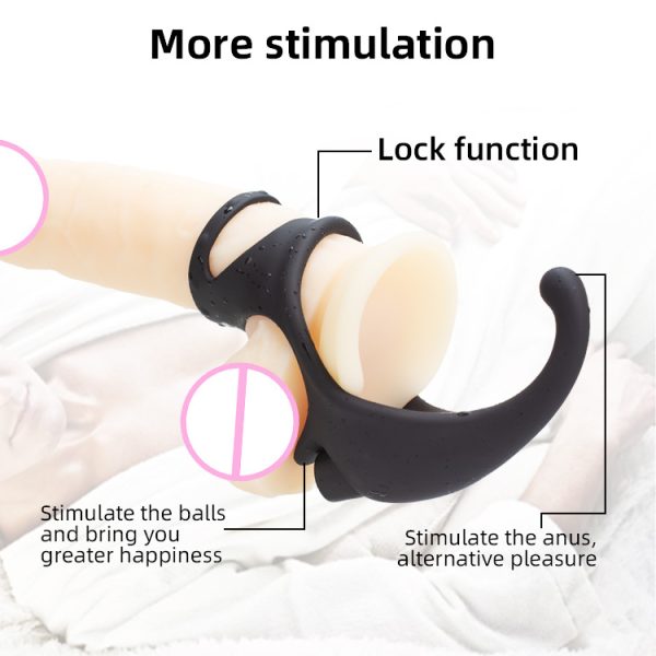 Men's silicone vibrating sperm locking ring - Image 4