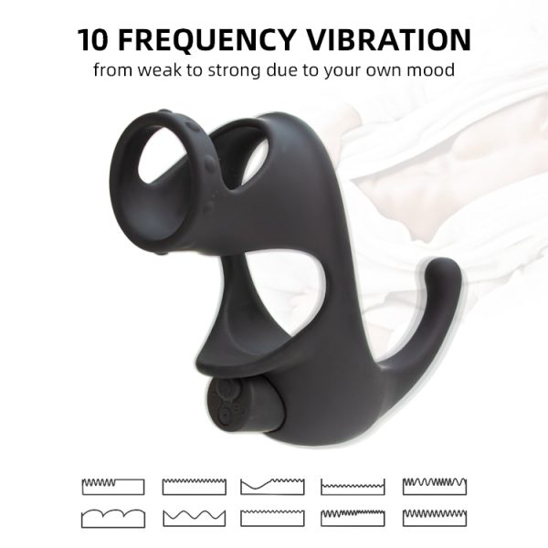 Men's silicone vibrating sperm locking ring - Image 5