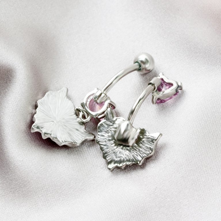Pink heart shaped navel nail - Image 9