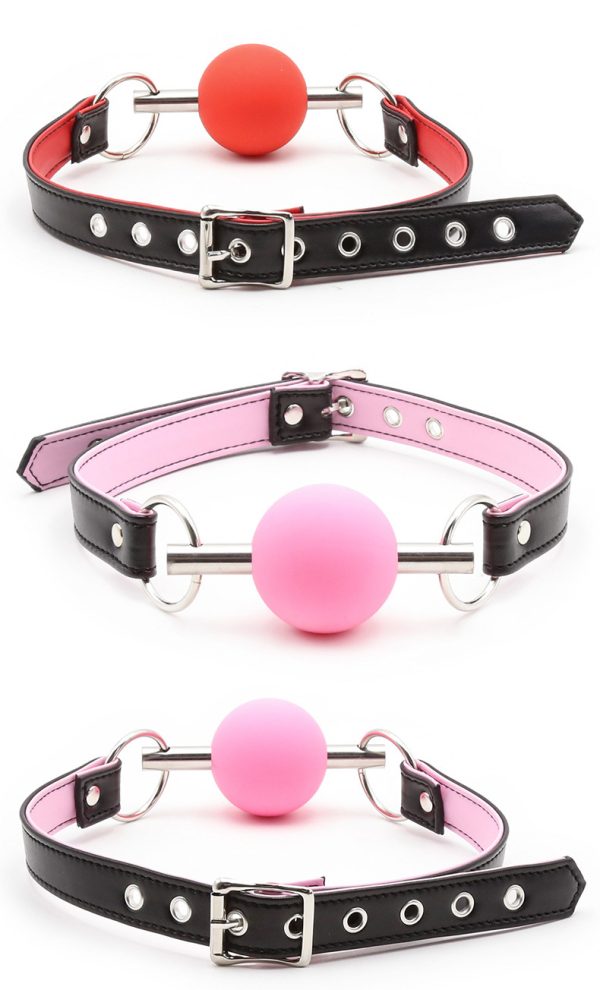 Metal crossbar sex gag ball - Image 7