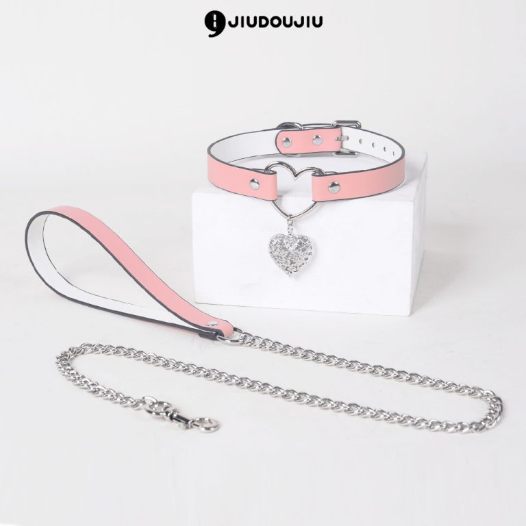 Adult erotic heart-shaped pendant traction collar - Image 3