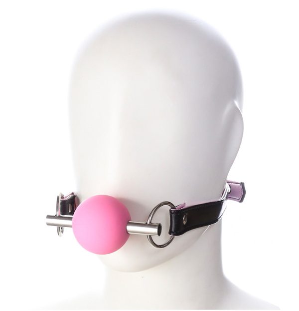 Metal crossbar sex gag ball