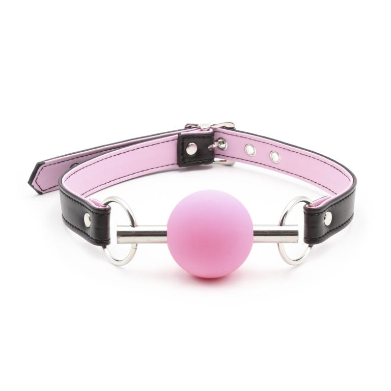 Metal crossbar sex gag ball - Image 3