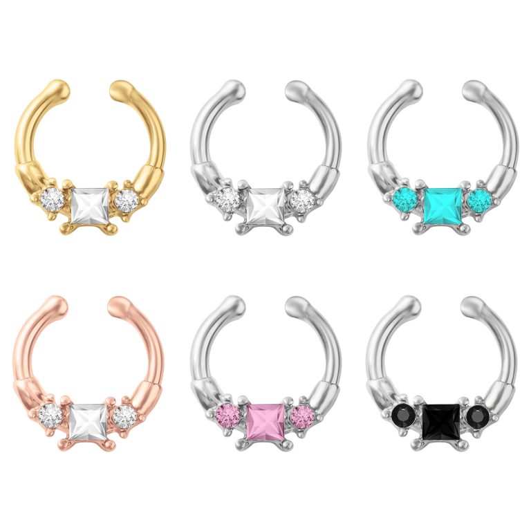 U-Shaped Diamond No-Piercing Nose Ring