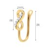 U-Shaped Diamond No-Piercing Nose Ring