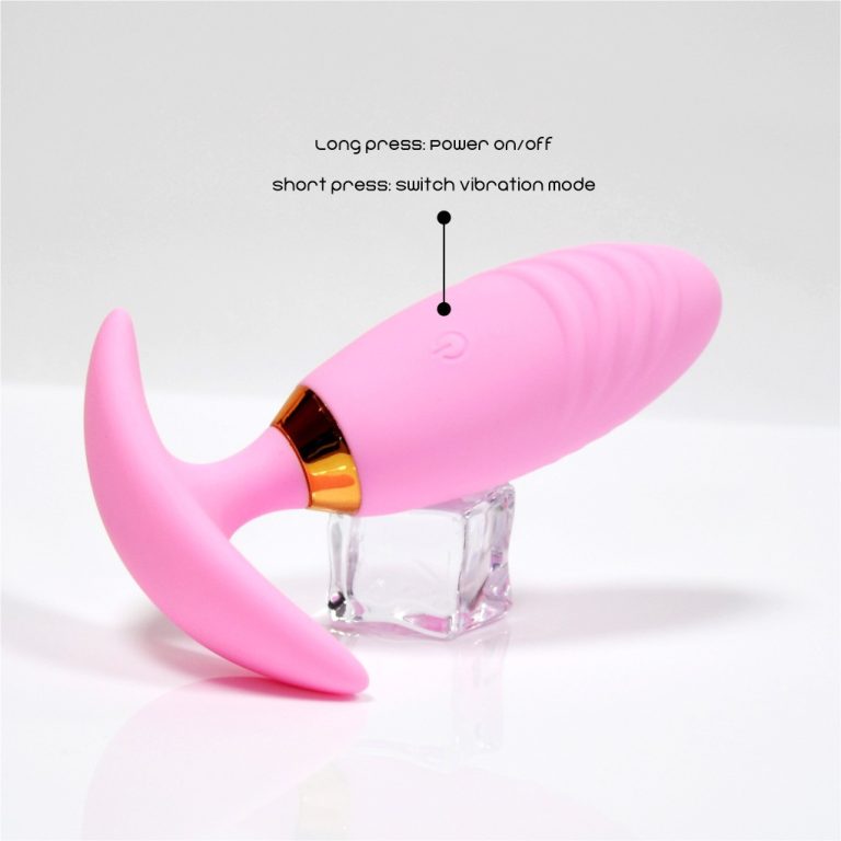 Wearable butt plug vibrating masturbator with app remote control