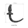 Black silicone large dog tail anal plug (30mm)