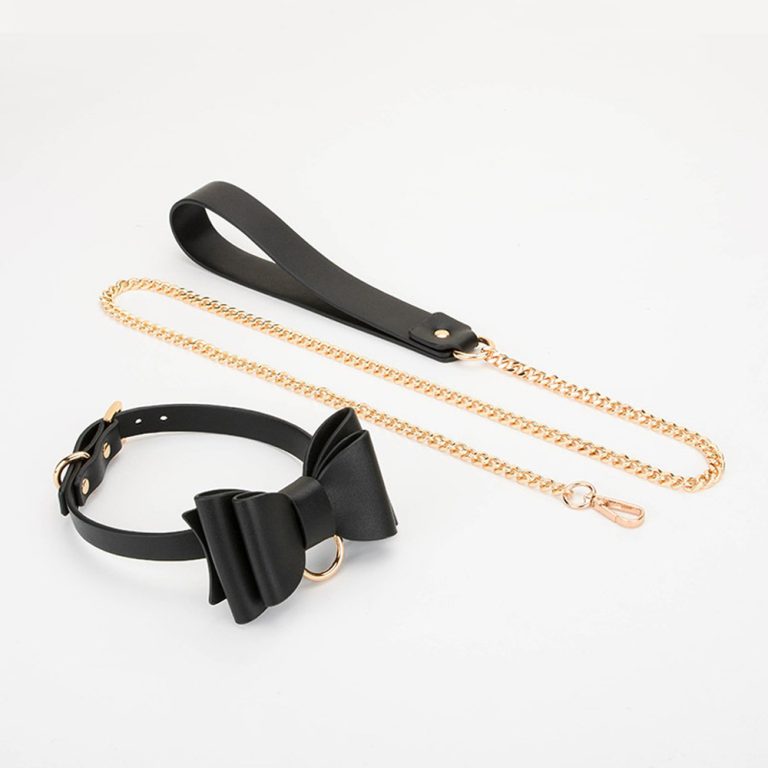 Big bow tie adult erotic training traction collar