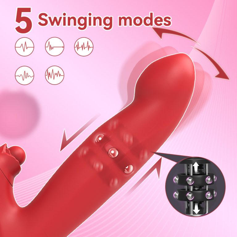 Peristaltic vibrating masturbation stick for women