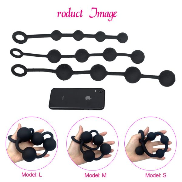 Exposed silicone anus beads for anal dilation - Image 5